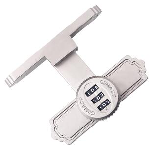 t9j5批发免打孔密码插销锁衣柜推拉门门闩卡扣锁扣搭扣防盗门栓移