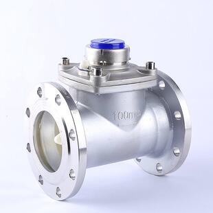 304/316不锈钢水表不锈钢丝扣法兰耐酸碱水表50DN25水表耐腐蚀