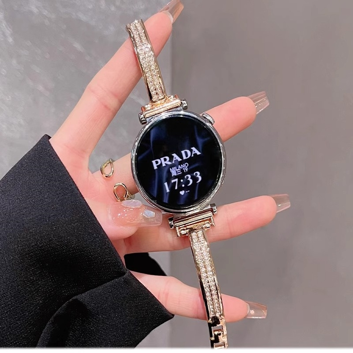 蛮舟适用华为gt4手表带gt5pro双排钻手镯手链表带watch4pro金属腕带轻奢满钻watch3女款gt3pro苹果小米替换件