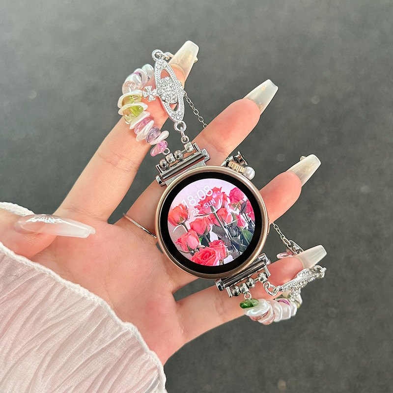 蛮舟适用华为GT4手表带watch3夏巴洛克珍珠多巴胺手链不规则gt3调大小gt2/1清新女款荣耀magic2pro保时捷41mm