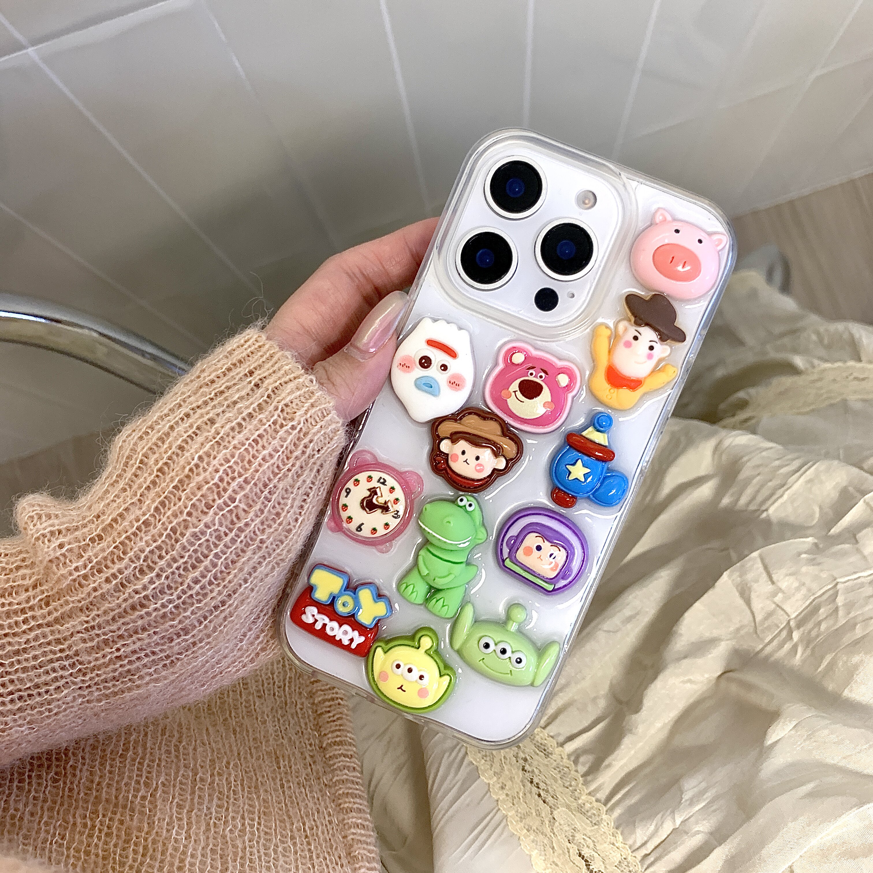 适用苹果16promax手机壳立体玩具总动员iPhone15pro保护套可爱卡通14ProMax防摔13情侣新款12滴胶