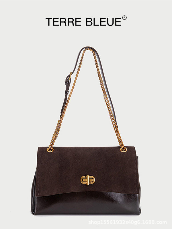 小众高级感链条包包2026新款复古单肩包软皮斜挎包百搭女包腋下包