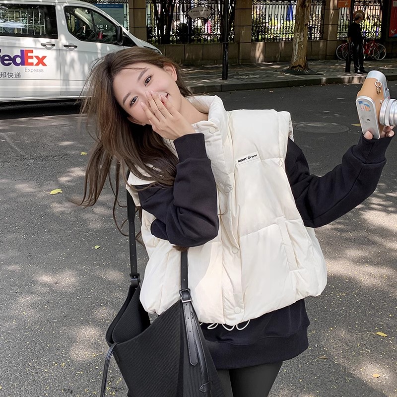 2025新款女装轻薄羽绒棉服马甲女小个子短款宽松百搭外穿背心外套