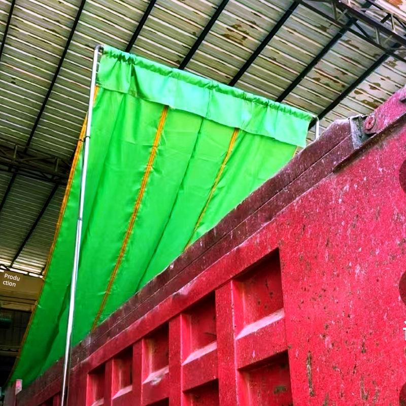 抛杆自卸车自动遮阳篷电动篷布卸载篷布卡车自卸车配件帆布渣油卡