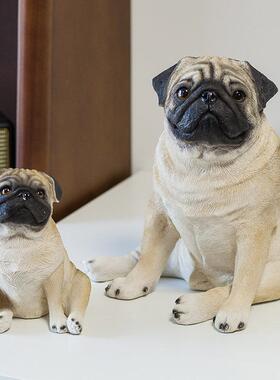 家居饰品创意欧式客厅装饰品摆件仿真狗玄关酒柜电视柜工艺品摆设