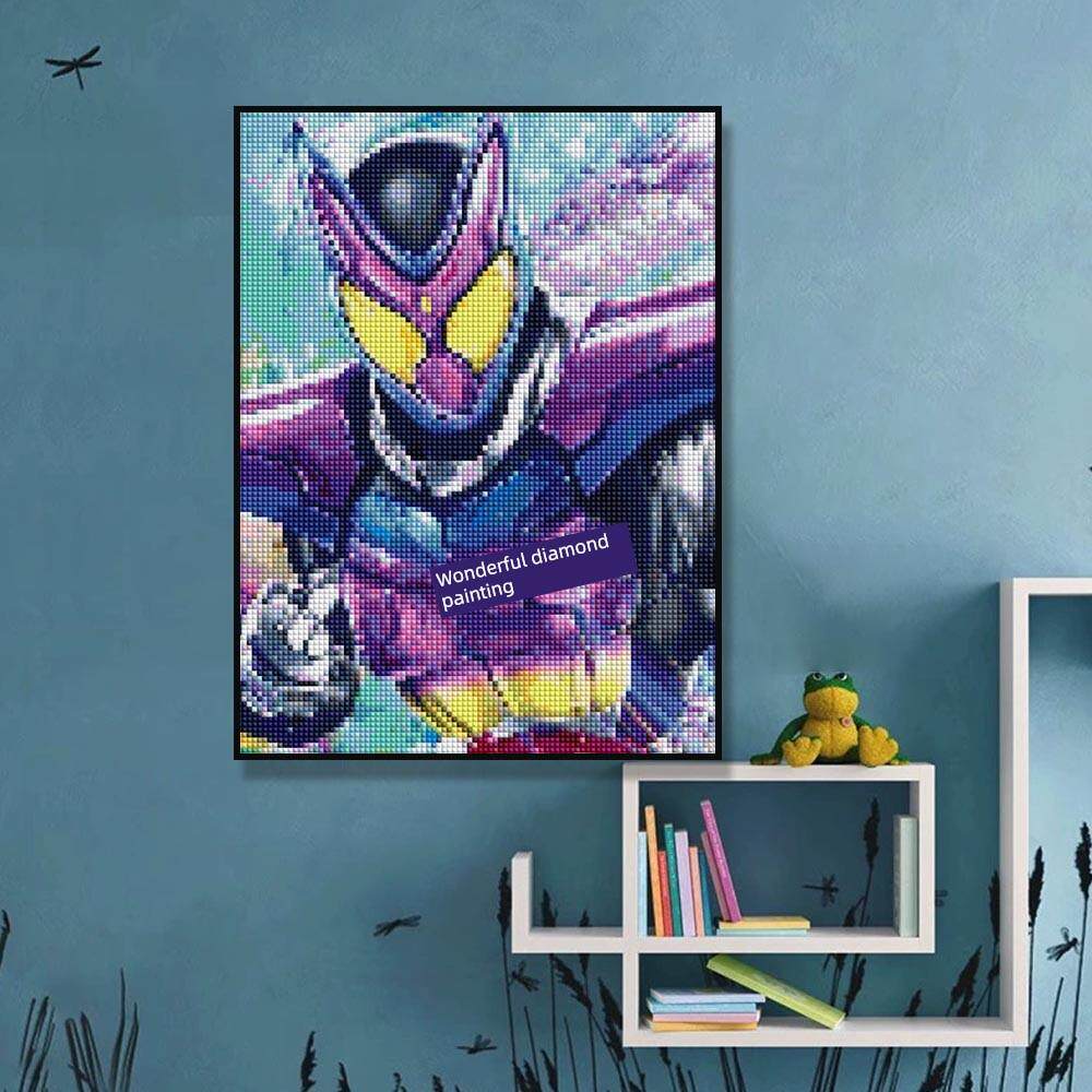 假面骑士加布钻石画儿童床头挂画男孩DIY手工砌体十字绣小学生