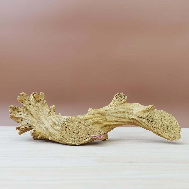 仿真树桩假木桩树根摆件枯木底座禅意木头桩子造景天然树脂小根雕