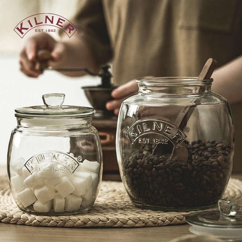 密封罐kilner食品级咖啡豆子保存家用方糖分装收纳无铅玻璃储存罐