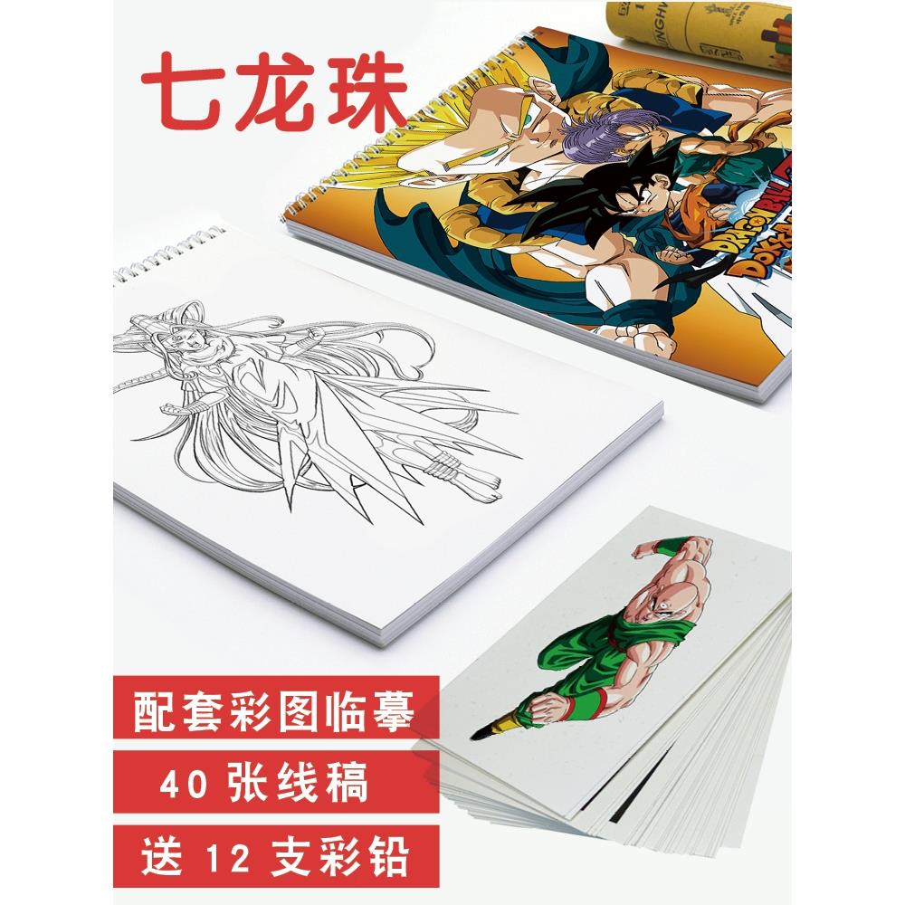 龙珠勾线笔速写本漫画漫画A4活页线条绘制着色追踪卡手绘着色速写