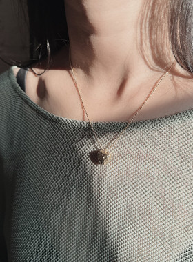 Catsway肌理简约爱心吊坠项链女
