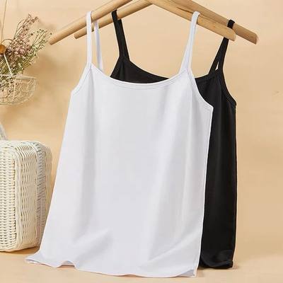 Women's solid color slim fit tank top 女士打底纯色修身背