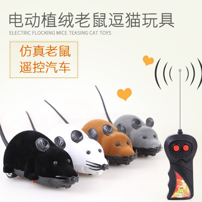 猫玩具老鼠无线遥控逗猫棒小猫咪电动会跑的解闷用品