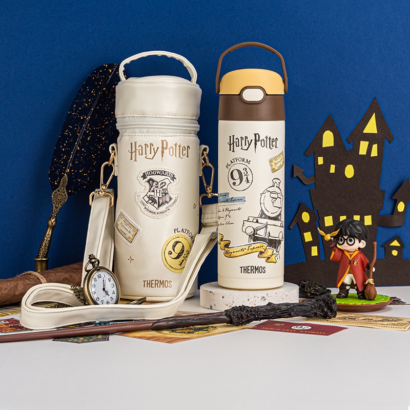 膳魔师旗舰店哈利波特系列吸管杯保温杯316l儿童学生便携500ml