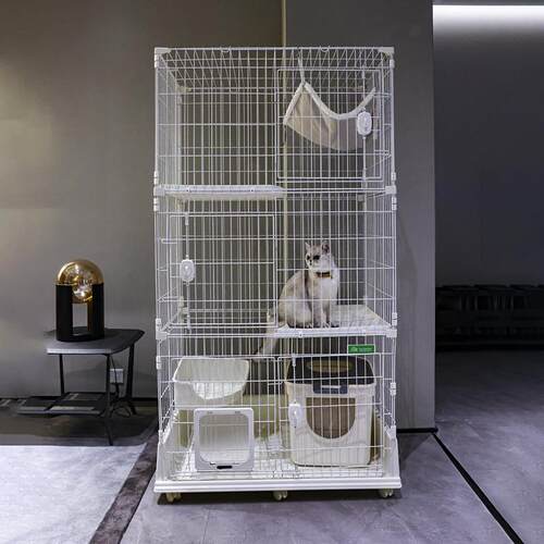 创逸猫笼子家用大码超大自由空间猫别墅室内带猫门双三四层