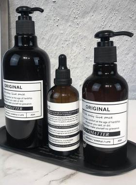 样板房卫生间摆件托盘乳液分装瓶浴室卫浴套装洗手台软装饰品北欧