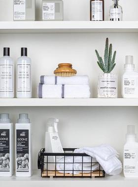 样板房间洗衣房阳台柜软装饰品卫生间香薰毛巾洗衣液卫浴套装摆件