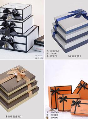 样板房衣帽间衣服衬衫棕色礼盒软装饰品摆件衣柜展收纳盒组合套装