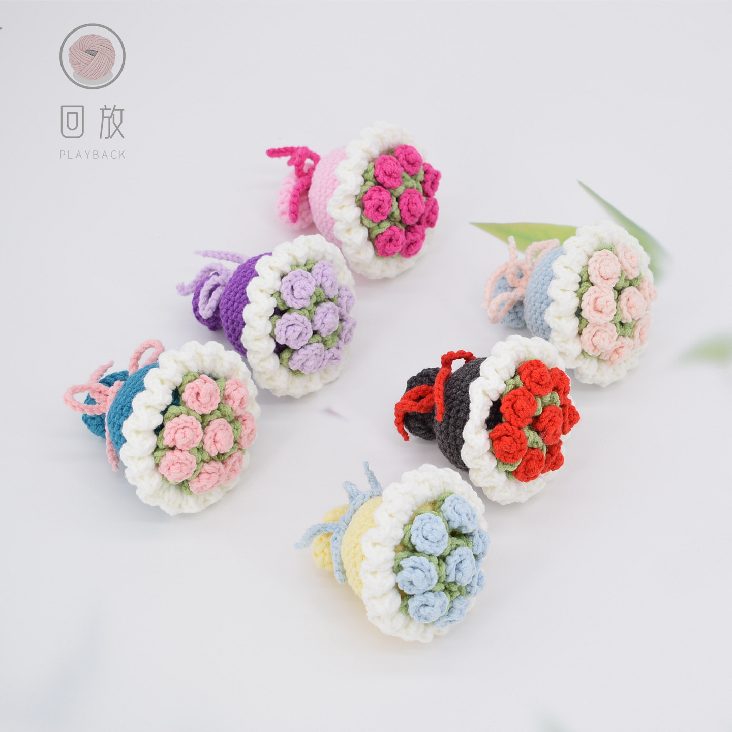 迷你玫瑰手捧花挂件材料包