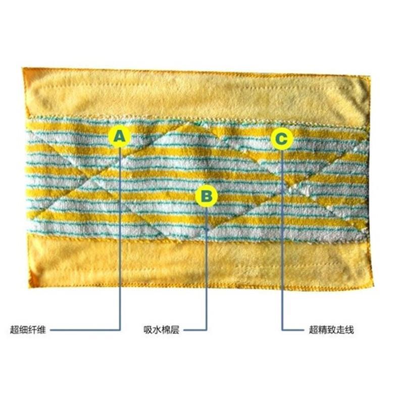 平板拖把替换布拖布平拖原装布加厚精品黄色条纹配布拖把头棉纱布