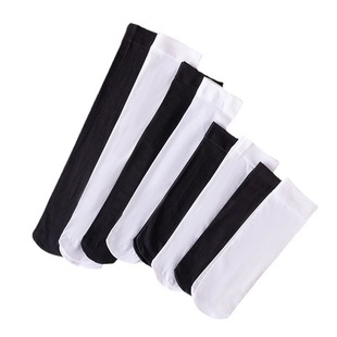 白色小腿袜女春秋jk袜子丝袜中筒天鹅绒瘦腿夏天薄款过膝长筒袜