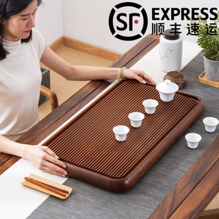 高端花梨实木茶盘2024新款家用功夫茶具干泡茶台办公室茶海电木款
