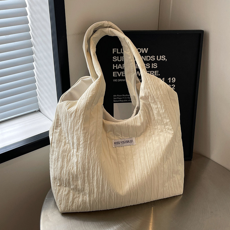 休闲大容量慵懒风包包女2025新款通勤百搭单肩包日系简约风托特包