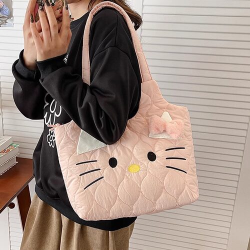 日系HelloKit猫咪通勤托特包