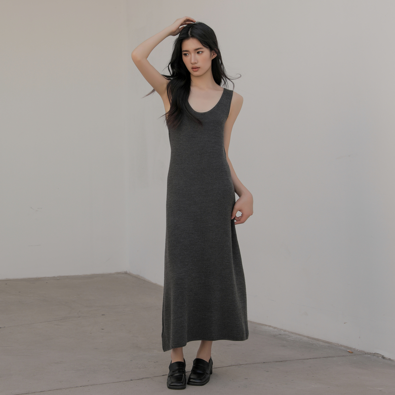 AIRIQI奥莱女装都市毛织H型连衣裙AF41LQ274