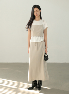 AIRIQI奥莱女装工装两件套显瘦简约大气夏款时尚套装AY41TZ214