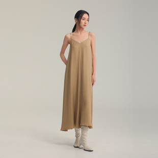 AIRIQI奥莱女装极简吊带裙法式气质温柔度假风连衣裙AZ42LQ735