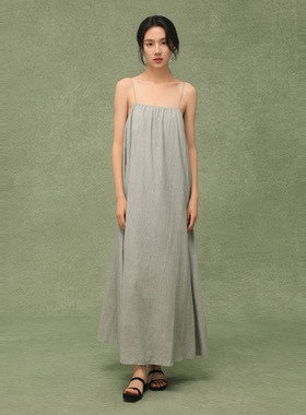 【特价秒杀】吊带连衣裙新中式度假休闲慵懒风长裙AZ42LQ630