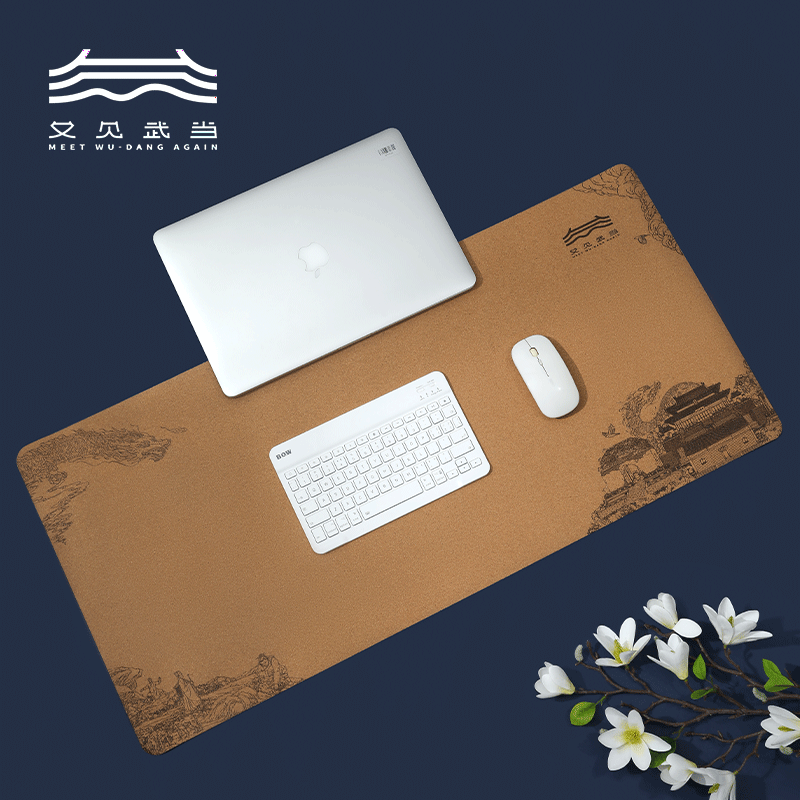 鼠标垫书桌垫武当山天然软木桌垫