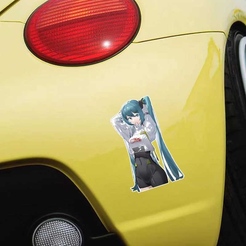 初音未来miku酱汽车贴纸动漫二次元痛车族车贴摩托车电动汽车贴纸