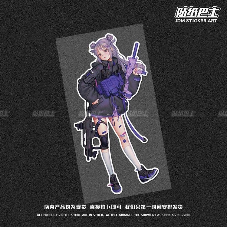 战术二次元少女创车贴 JDM车身车门摩托电动车装饰遮痕贴纸