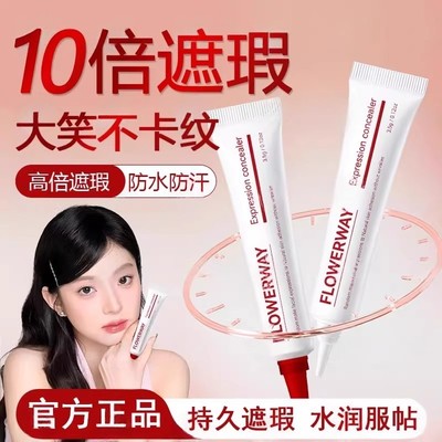 二阶表情遮瑕霜膏遮盖黑眼圈痘印斑点泪沟提亮脸部遮瑕女A