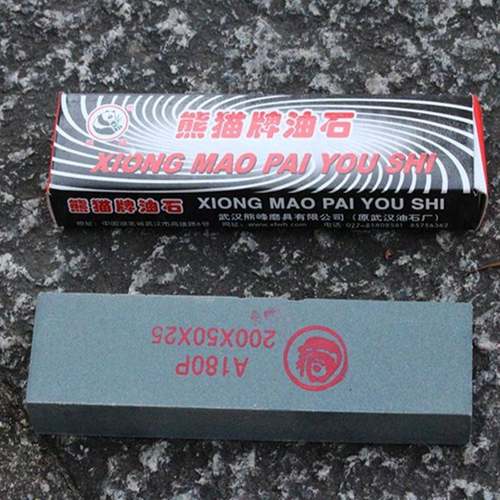 正品磨刀武汉熊猫牌180目单面油木工刨刀石油石菜刀磨刀家用石