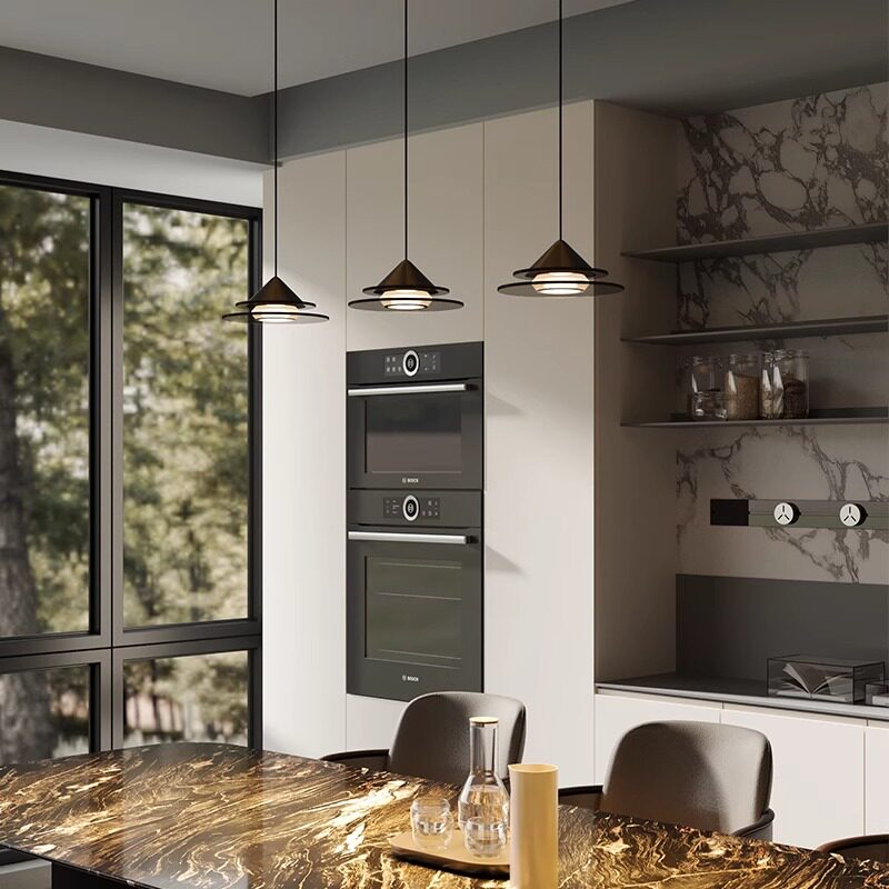 意式极简餐厅吊灯轻奢高级感2025新款三头飞碟护眼艺术餐桌吧台灯,家装灯饰光源,餐厅吊灯,淘宝优惠券,粉丝福利购,淘宝优惠卷