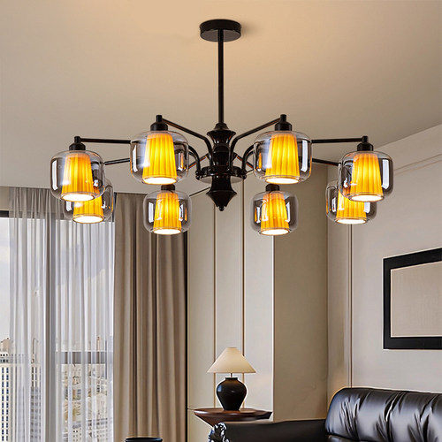 高级感客厅吊灯意式轻奢餐厅卧室