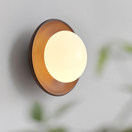 室内侘寂风奶油风汤圆墙壁灯