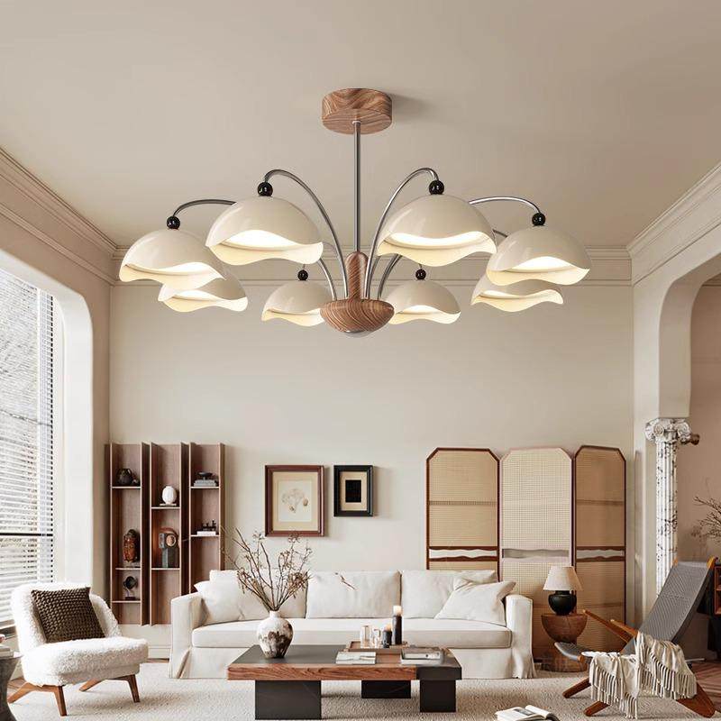 灯提督中古风客厅吊灯主灯蛋壳美式复古高级感胡桃木色法式灯具,家装灯饰光源,客厅吊灯,淘宝优惠券,粉丝福利购,淘宝优惠卷