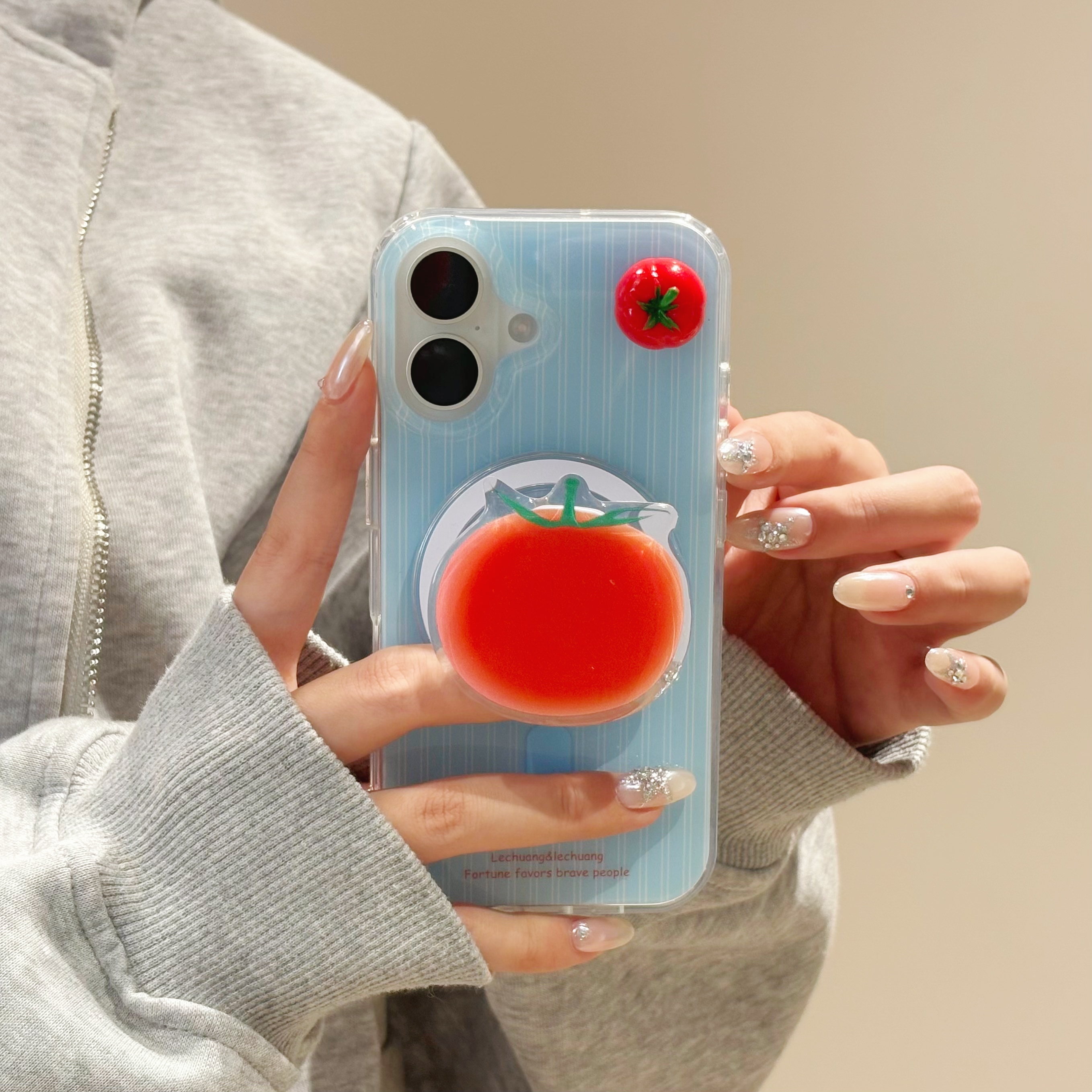 韩系创意立体磁吸支架手机壳