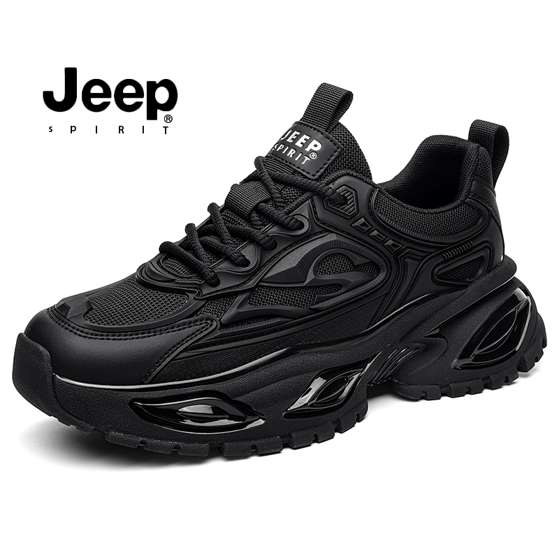 jeep吉普男鞋秋季厚底增高老爹鞋