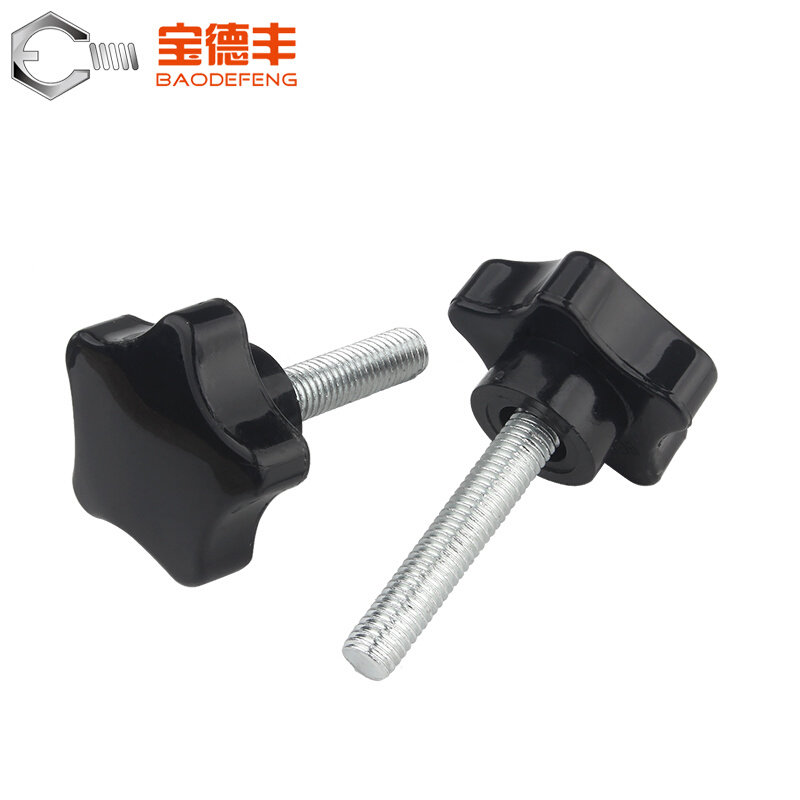 。38#梅花手柄螺丝星型胶木手拧螺丝钉机械手柄五星型把手M6M8M10,农用物资,苗木固定器/支撑器,淘宝优惠券,粉丝福利购,淘宝优惠卷