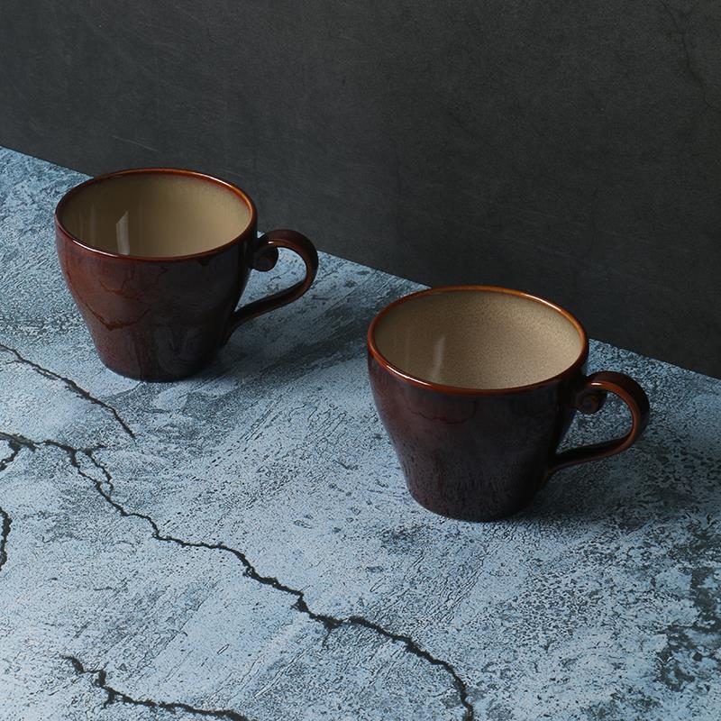 外贸出口马克杯【高端 新骨瓷】曼谷棕色水杯子