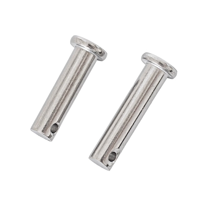 。304不锈钢销轴平头圆柱销带孔定位销子销钉固定销插销M3M4M5M6m
