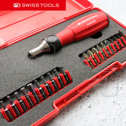 。瑞士原装PB SWISS TOOLS 棘轮手柄带批头套装PB 8510.R-30 Set