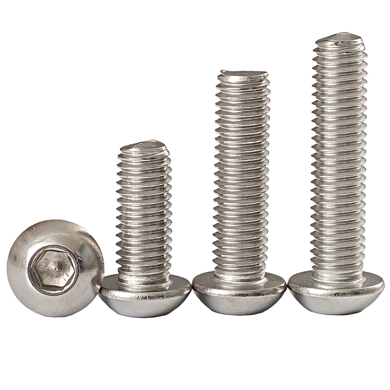 。316不锈钢盘头内六角螺丝半圆头螺钉伞头螺栓7380 M3M4M5M6M8M1