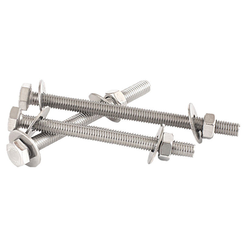 。304不锈钢外六角穿墙螺丝螺杆加长螺栓对穿丝杆M6M8M10M12M16M2