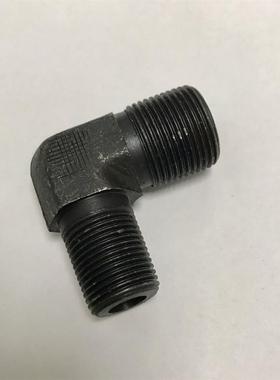 M22x1.5-ZG3/8 双外丝直角弯头 铸钢 压力30mpa 两边外螺纹 黑色
