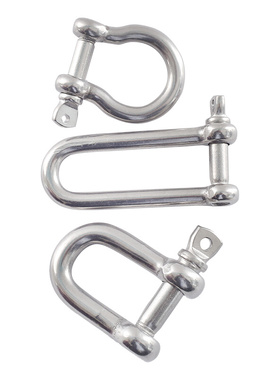 。304不锈钢D型卸扣 U型环 船扣伞绳加长卸扣M4M5M6M8M10M12M14M1